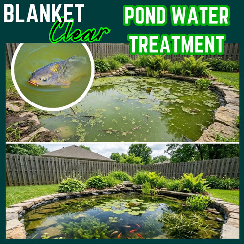 Pond water treatment clears - treatment,
