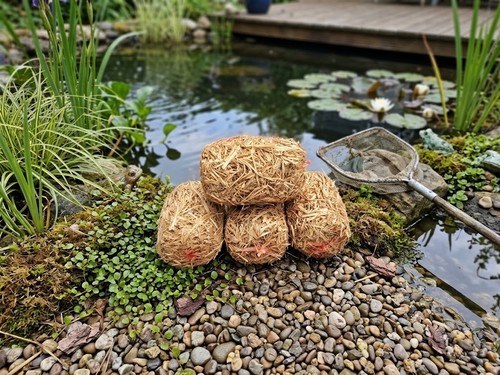 Natural barley straw log - natural,
